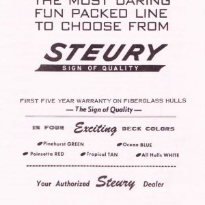 1965 Steury Spec Sheets-Cover