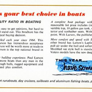 1967 Larson Brochure Page 2