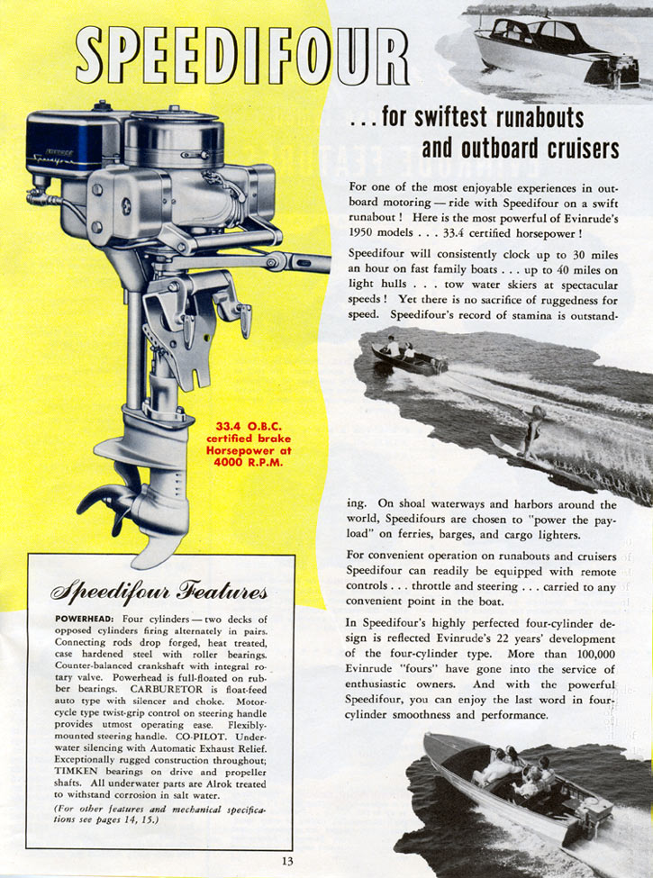 1950 Evinrude Brochure Page 13