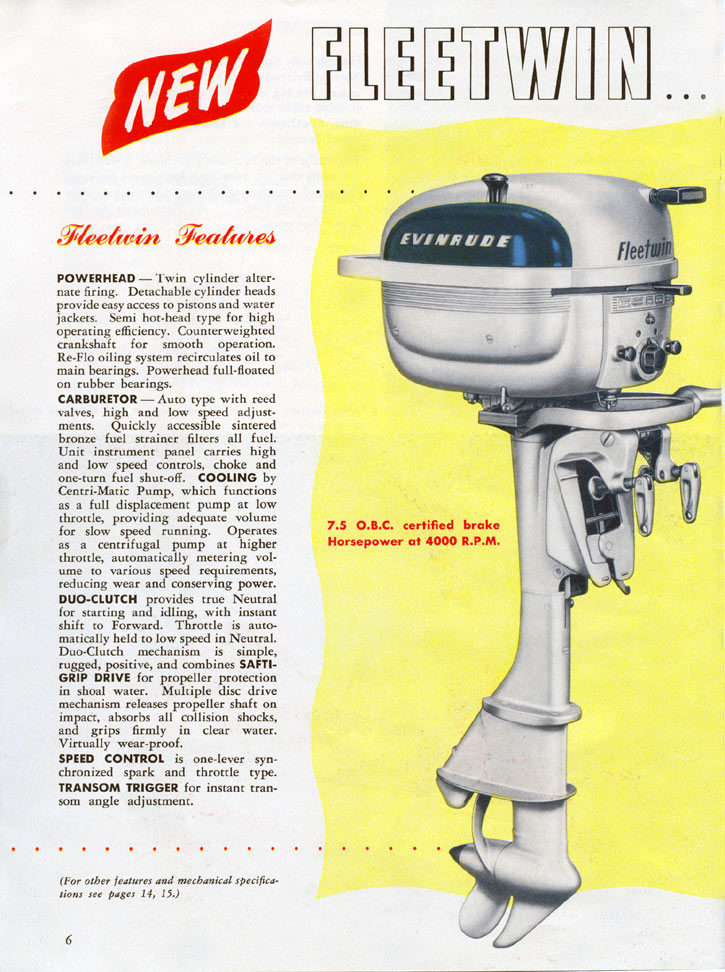 1950 Evinrude Brochure Page 6