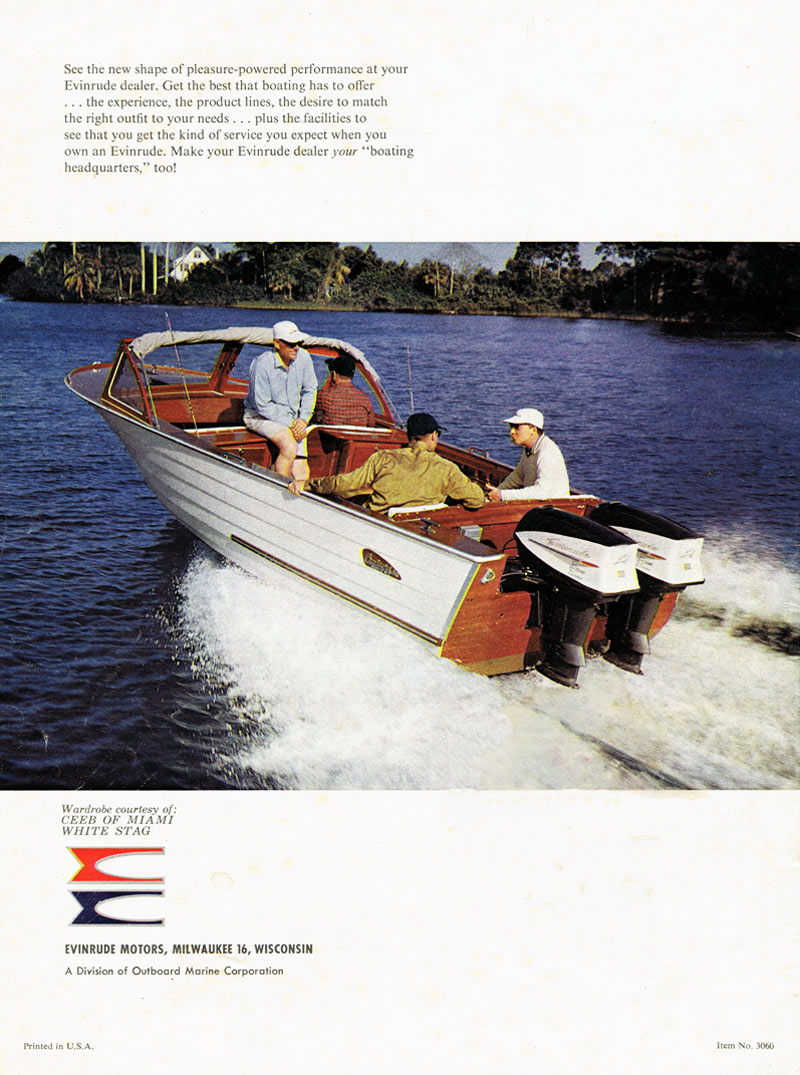 1961 Evinrude Brochure Back Cover