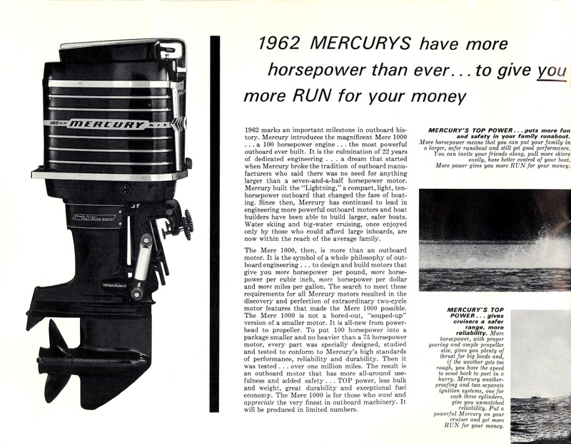 1962 Mercury Outboard Brochure Page 1