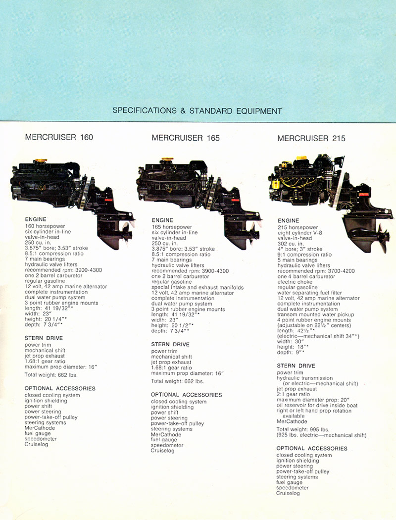 1970 Mercruiser Brochure Page 13