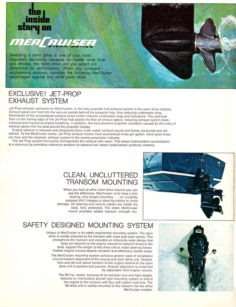 1970 Mercruiser Brochure Page 8