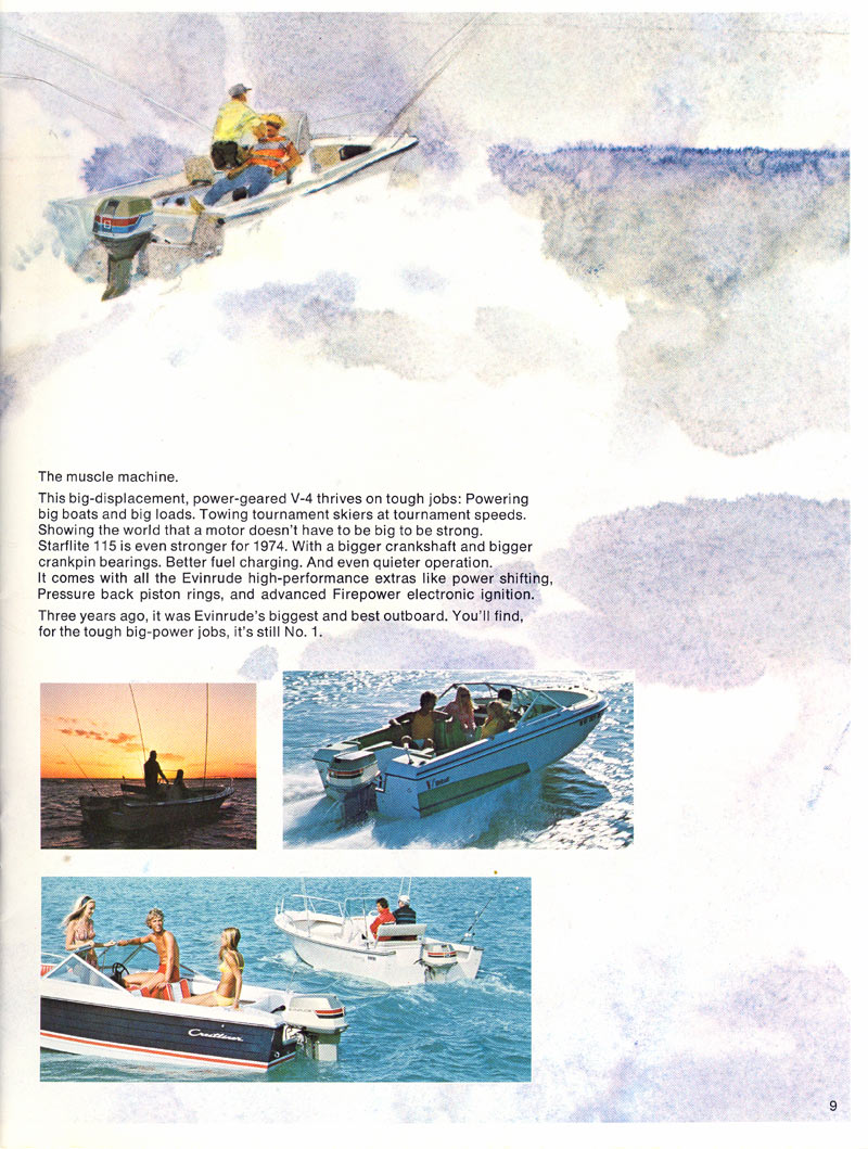 1974 Evinrude Brochure Page 9