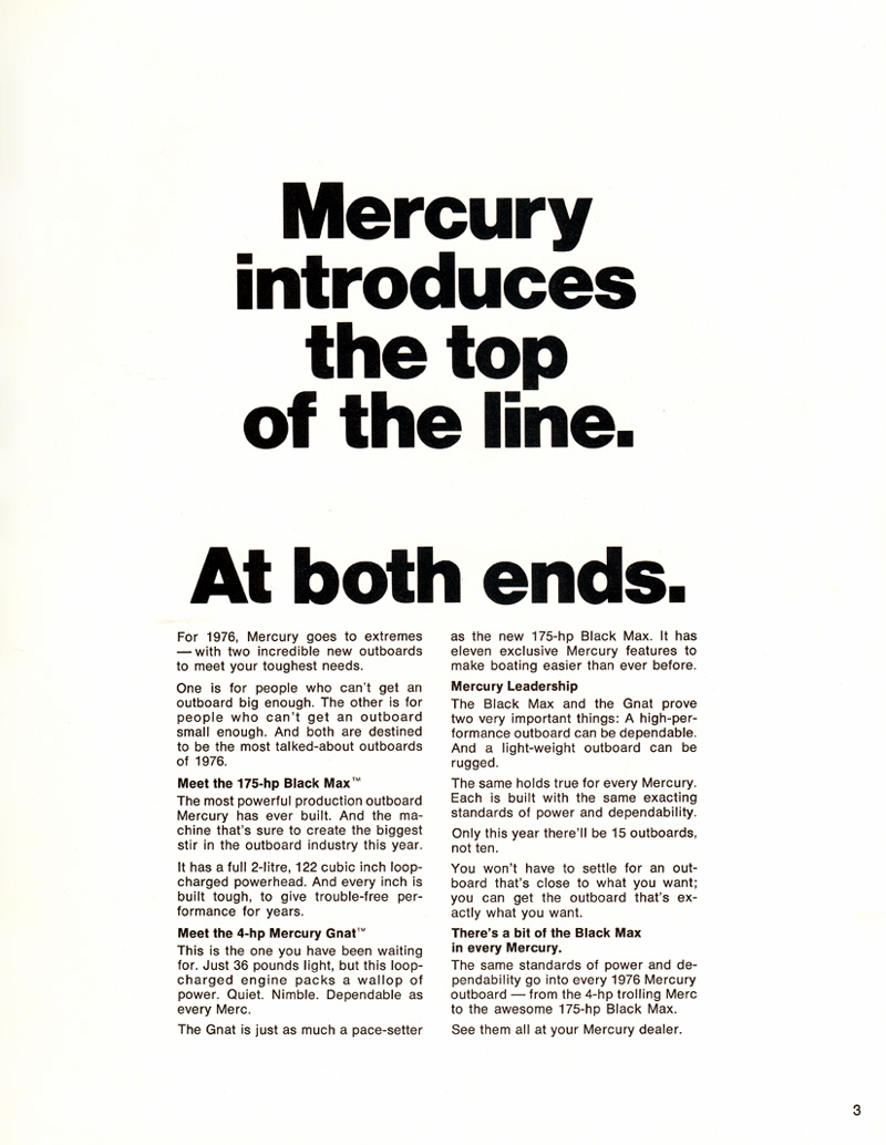 1976 Mercury Brochure Page 3