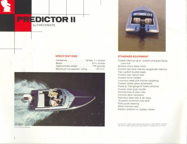 1980 Checkmate Brochure Page 2