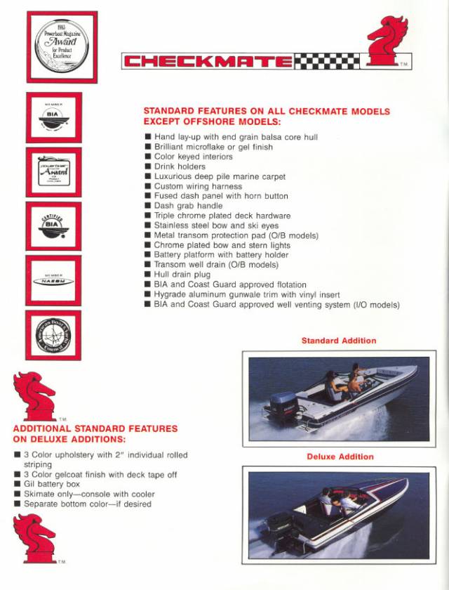 1987 Checkmate Brochure Page 2