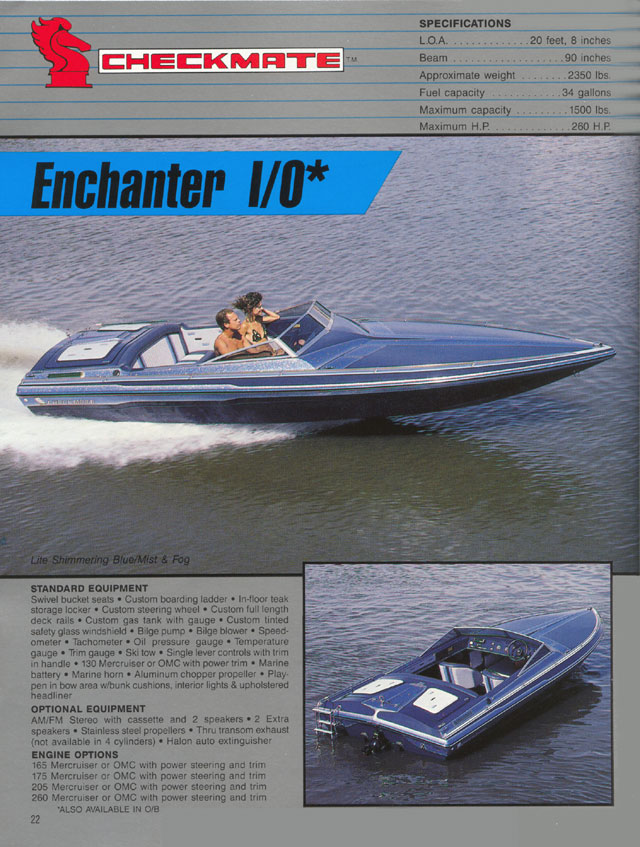1987 Checkmate Brochure Page 22