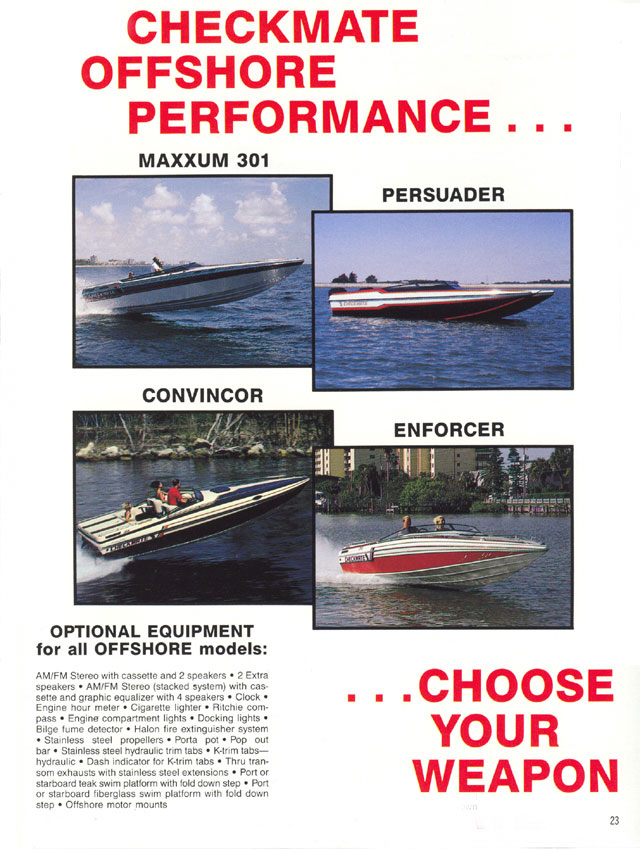 1987 Checkmate Brochure Page 23