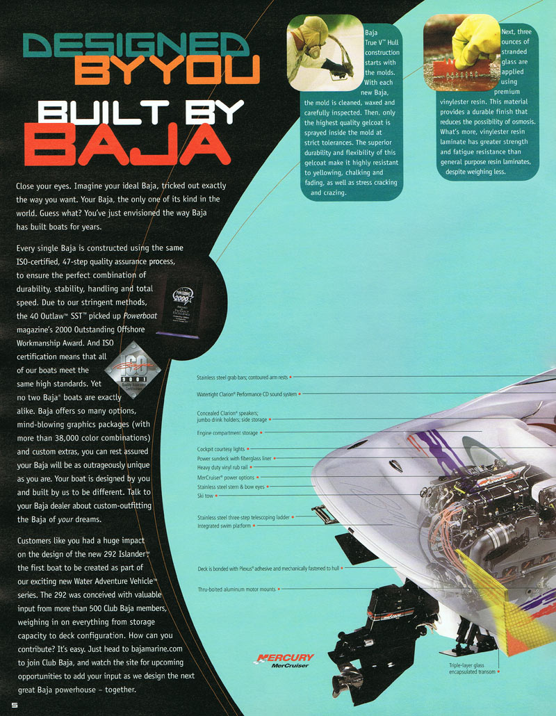 2001 Baja Brochure Page 5