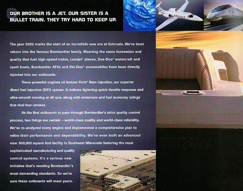 2002 Evinrude Brochure Page 2